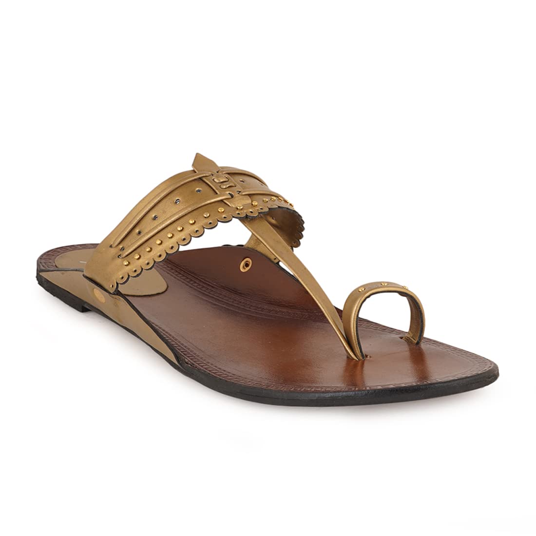 STYLE SHOES Golden Kolhapuri Chappal For Women Stylish Flat, Ethnic Slippers & Fashion Sandals Girls (B0B4H4CG9B) Amazon Price History, Amazon Price Tracker