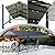 ZJBFXY88 Carport 12x20 FT Heavy Duty Carport CanopyUpdated Frame Structure Galvanized Steel Roof and Enhanced BaseMetal Carport Garage for Pickup, Boat, Car and Tractors, Dark Grey