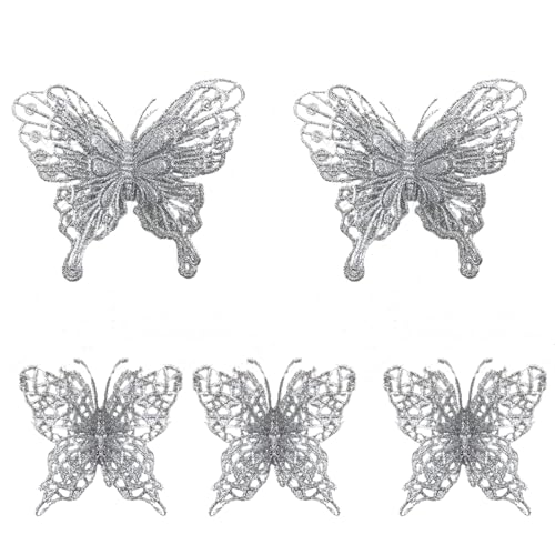 16 Stück Schmetterling Christbaumschmuck Mit Kleinem Clip,...