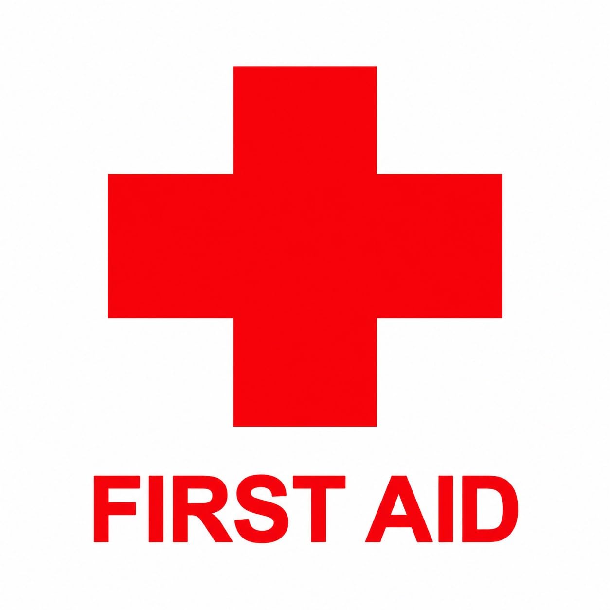 BlackDreams First Aid Sticker, First Aid Decal, Emergency 4 x 4 Inches,Emergency First Aid Kit Signs Stickers- 200 Sticker