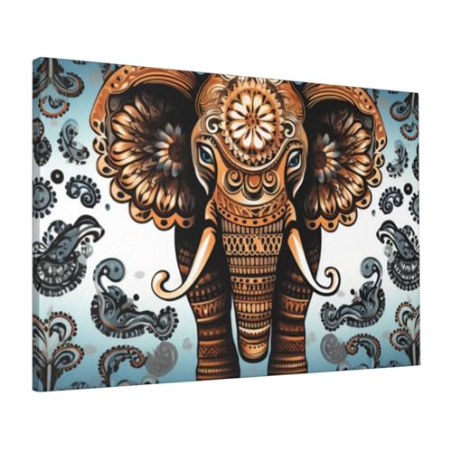 Décoration murale éléphant pour habiller un grand mur blanc de chambre