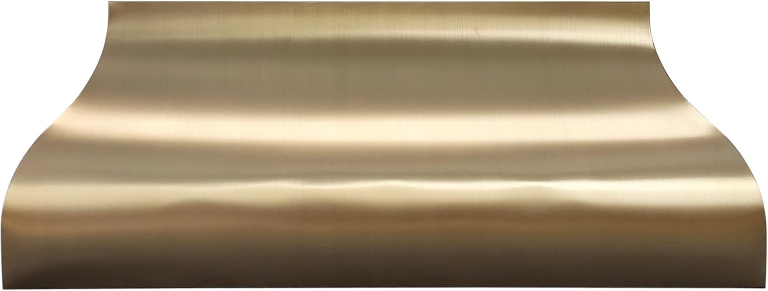 SINDA Classic Brass Range Hood with High Airflow Cenrtifugal Blower, Stainless Steel Vent with Liner and Internal Motor, Baffle Filter,SD-BSRH-8 301821W, 30"W x21"D x18"H, Wall Mount