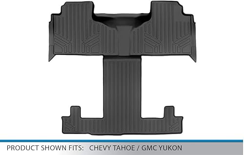 Miniatura 3 de SMARTLINER 2nd & 3rd (1 pieza) - Forro de tapete para piso compatible con Chevrolet TahoeGMC Yukon 2021-2023 con asientos de cubo de segunda fila