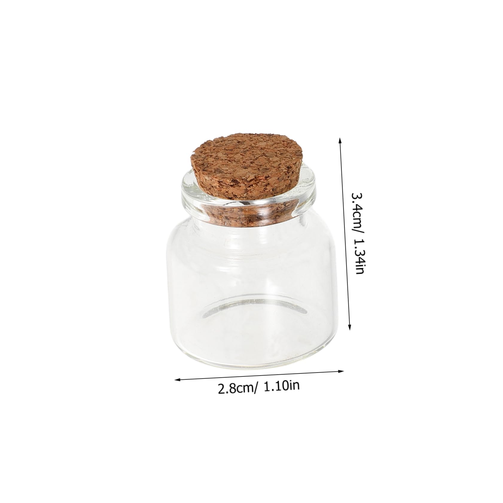FOMIYES Small Glass Baby Tooth Memory Bottles 10pcs 10ml Empty Vials for Hair Tooth Collection Organizer