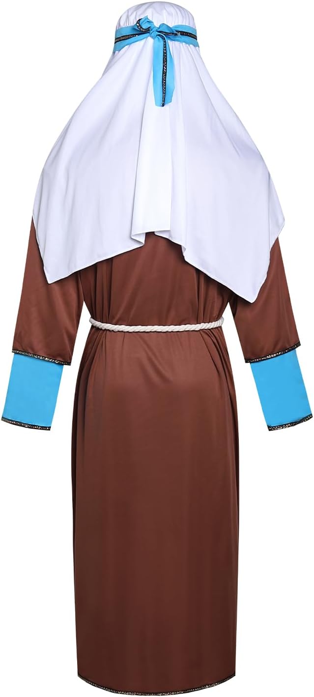 Shepherd Joseph Costume for Men Adult Jesus Nativity Tunic Robe Middle East Biblical Times Cosplay Outfit - Image 5