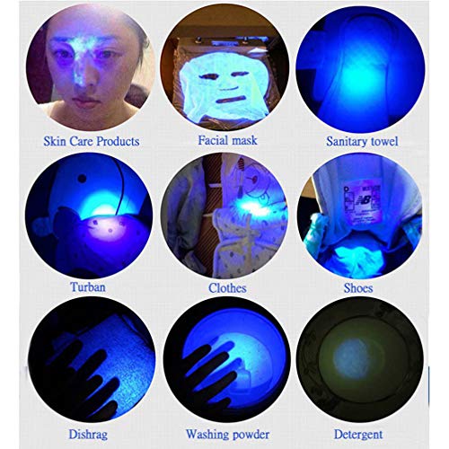 Mobestech 2pcs Mini Lanterna Lanterna de Luz UV Lanterna Portátil Lâmpada de Detecção de Agente Fluo