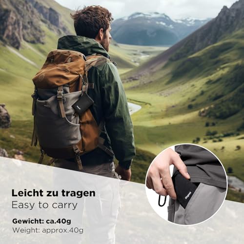 Siegvoll Picnic Blanket Small with Practical Carabiner, Ultralight, Ultra Thin Portable Beach Blanket - Image 3