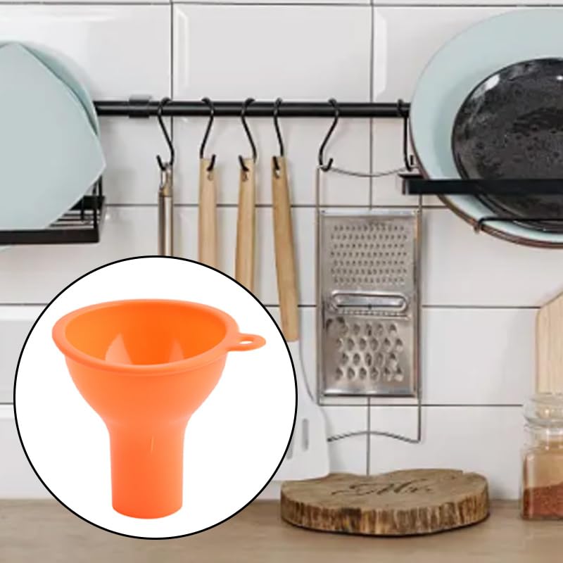 6 Pcs Silicone Funnels for Kitchen, Multi-Color Flexible Filling Small Funnels with Wide Mouth for Condiment & Liquid Transfer – Kitchen Gadgets & Accessories