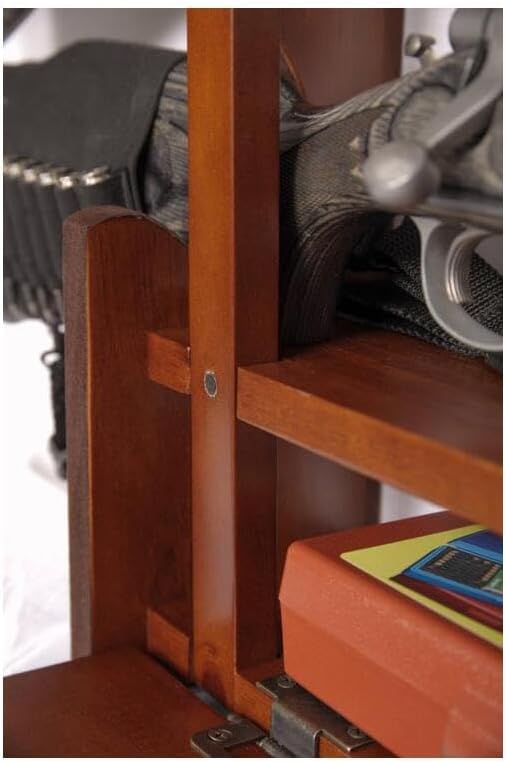4 Gun Wall Rack with Lockable Storage - Solid Wood Firearm Display