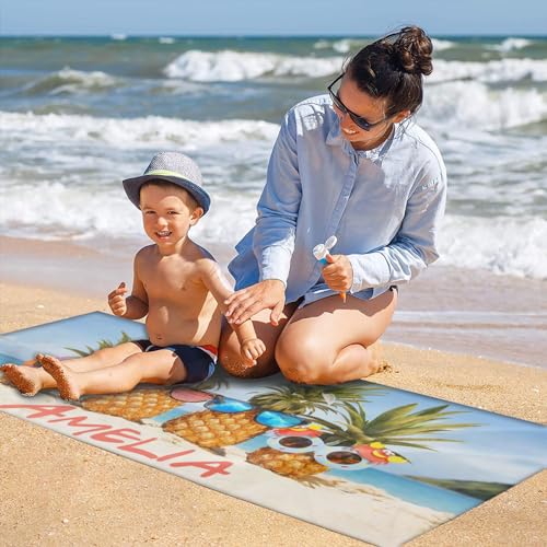 Personalized-Beach-Towel-with-Name-30-x-60in-Customized-Summer-Microfiber-Pool-Towel-for-Adults-Soft-Quick-Drying-Sand-Free-Lightweight-Personalized-Gifts-for-Women-Kids-Men-Lover-Pineapple 511z3vut4nL