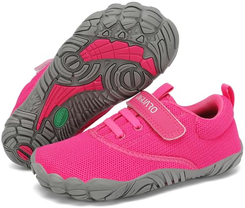 SAGUARO Chaussures Minimalistes Enfants Barefoot Shoes Garçon Fille Chaussures de Trail Running Confortables et Souple Chaussures Pieds Nus pour Extérieur et Intérieur, Rose, 33 EU