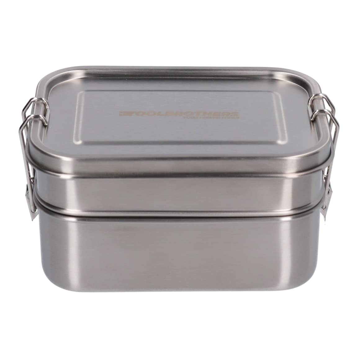Toolbrothers Fiambrera de acero inoxidable con 2 pisos y tapa de acero inoxidable de 1340 ml