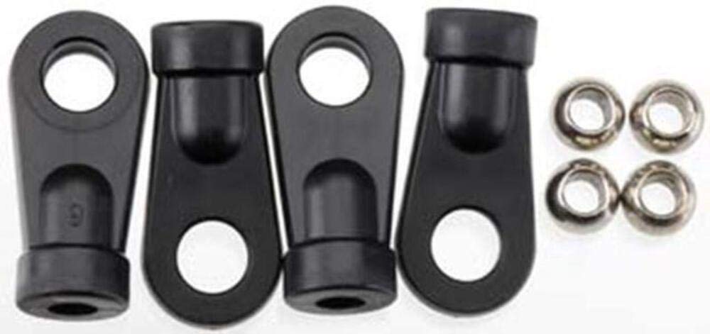 Team Associated 89065 RC8 Shock Rod Ends, showing a package containing multiple black plastic shock rod ends.