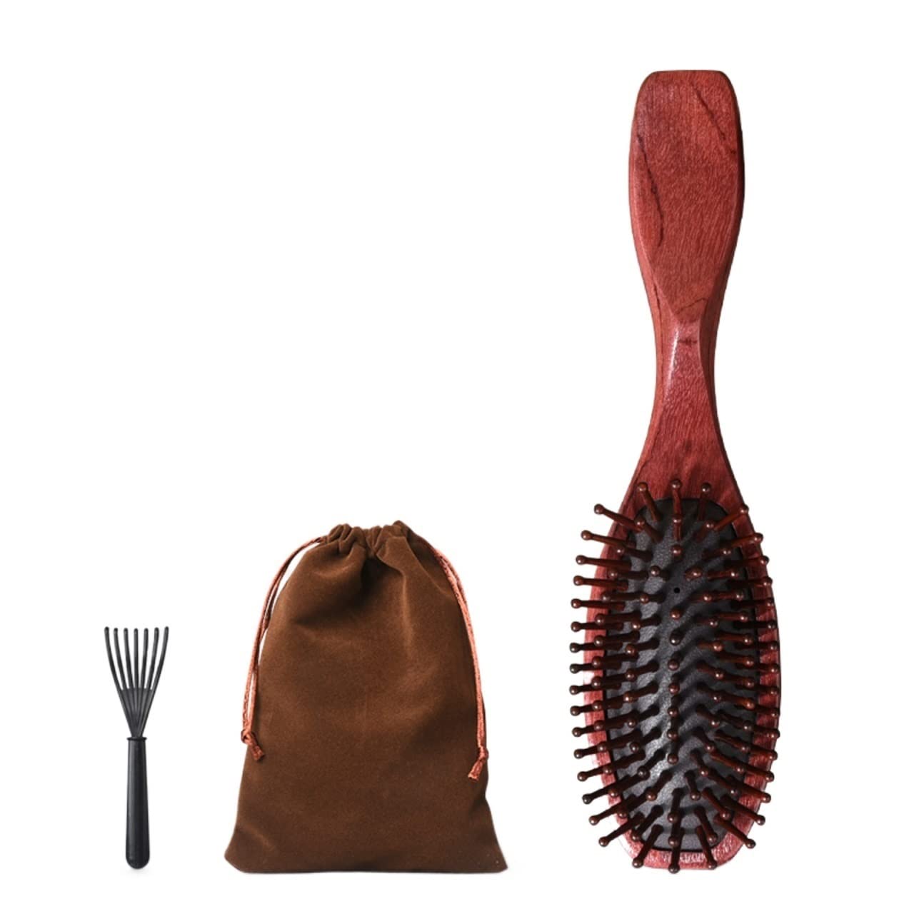 Spazzola per Capelli con Cuscino d'Aria, spazzole massaggianti con Cuscino d'Aria per Donne, Spazzola per Capelli antistatica districante in Legno