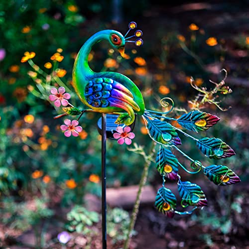 Vewogarden Solar Outdoor Lights, Waterproof Metal Peacock Solar Garden Lights Stakes - Landscape Path Lights For Patio Lawn Yard Decorations #TOP6