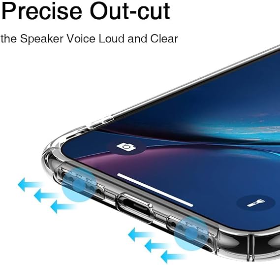 Ehr. iPhone XS Max Uyumlu Darbe Önleyici Sararmaya Dayanıklı Airbag Korumalı Ultra Slim TPU Şeffaf Silikon Kılıf (Şeffaf, iPhone XS Max)