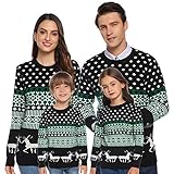 Süßer Pullover, hit auf Weihnachts und Familienfeiern, Stylischer Christmas Look. An Heiligabend werden Sie ihn mit Leggins oder Jeans tragen können.