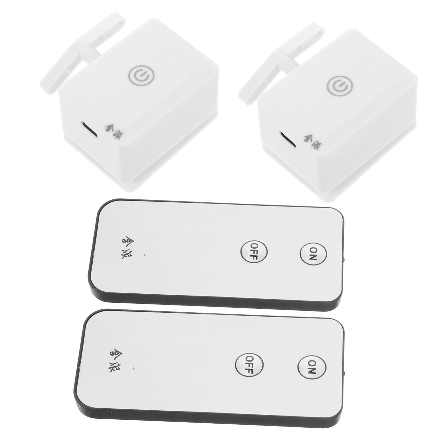 Veemoon Interruptor Inalámbrico 12v para Luces, Pulsador de Botón de Luz con Control Remoto, sin Cableado, Control a Distancia, 2 Juegos para Dormitorio