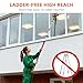 26FT High Window Cleaning Kit with Pole, 2-in-1 Window Squeegee with 5-20 FT Telescoping Extension Pole - Professional Window Washing Kit with Long Handle, Multi-Use Cleaning Tool for High Windows