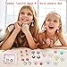 Toddler Toys for Ages 5-7 Little Girl Jewelry,Clip On Earrings For Girls,Adjustable Rhinestone Rings for Girls Pretend Play and Dress Up Rings for 4 5 6 7 8 9 10 11 12 Year Old Girl Birthday Gifts