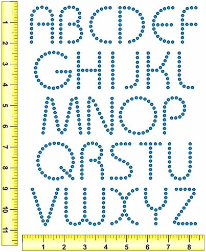 Rhinestone Genie Font-Aruba 2 inch Magnetic Rhinestone Template, Black