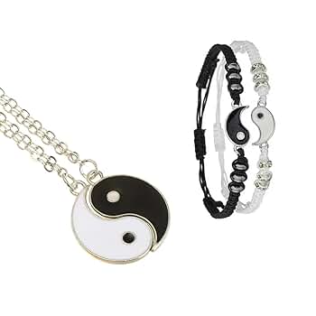 アクセサリーまとめ売り ネックレス・リング・ライター・ブレスレット・万年筆 Amazon | [WISSPKYO] 陰陽ブレスレットネックレス手首の装飾絶妙