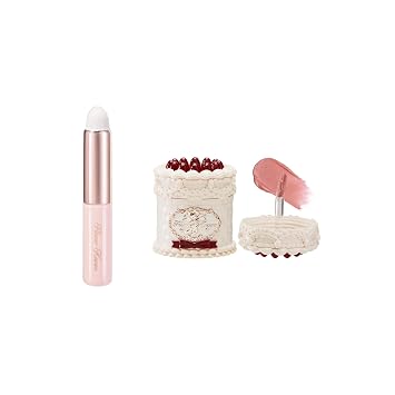 Flower Knows Strawberry Cupid Cake Lip Cream+Lip Brush Creamy Pink