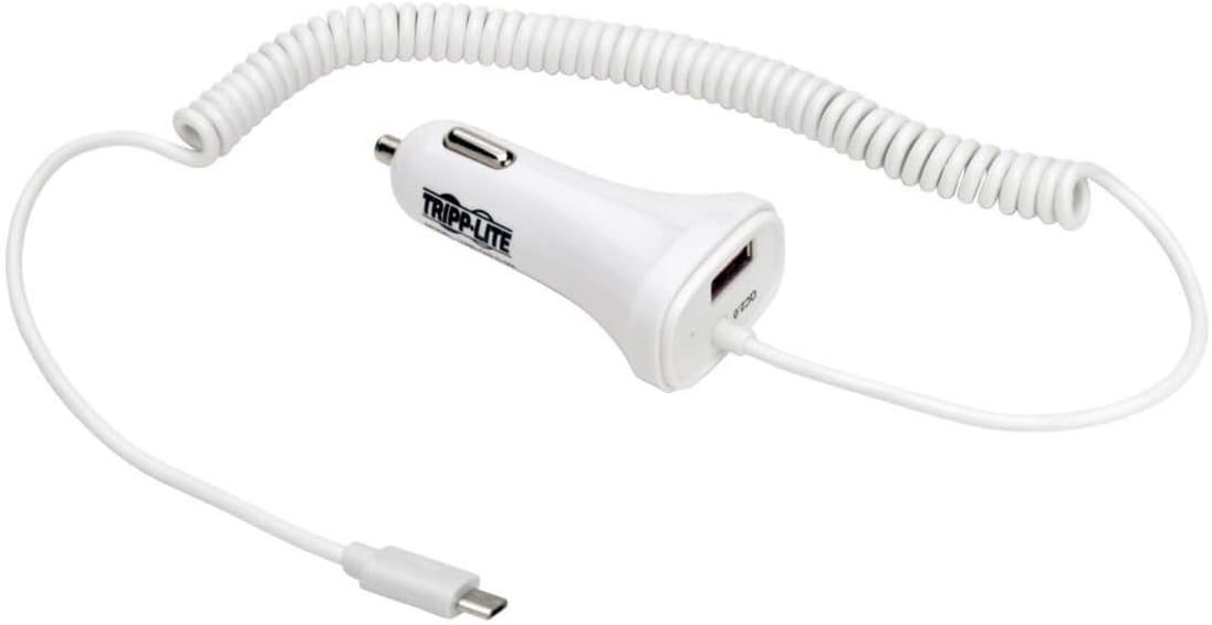 Tripp Lite Fast Charger Dual USB Car Charger Compact w/Quick Charge 2.0 & Autosensing 2-Port for Tablets & Smartphones (U280-C02-S-M6)
