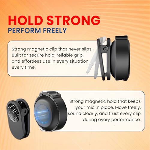 Image of MAK Dual Wireless Lavalier Microphone with ANC & Charging Case, Type-C and Lightning Connector 8-Pin Receiver, 2.4GHz Collar Mic for iPhone, Android, Vlogging, Streaming, Video Recording