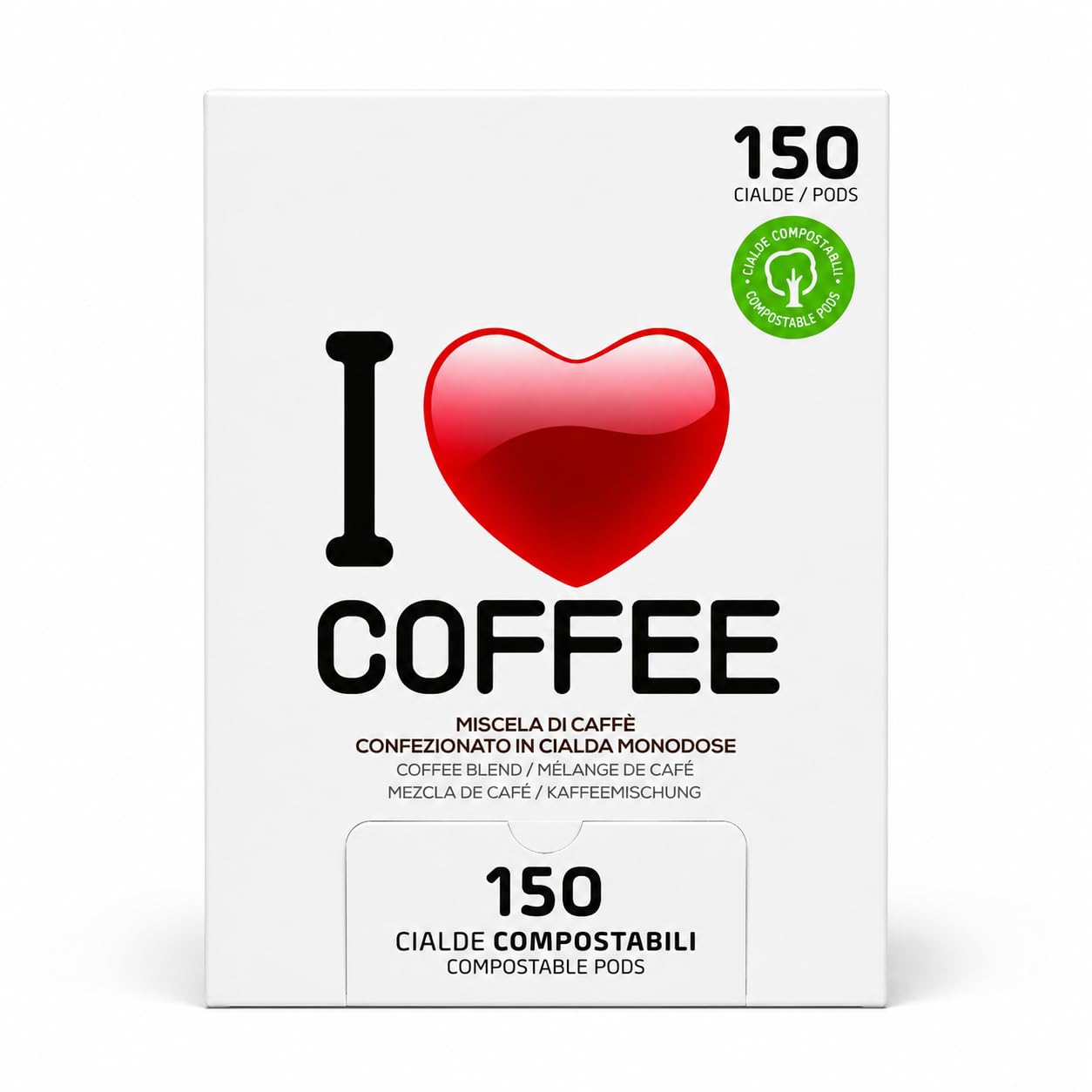 I Love Coffee Cialde Miscela Rossa, Box da 750 Cialde | Box da 750 Cialde, Miscela Rossa, Cialde Caffè