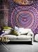 Popular Handicrafts Twin Hippie Mandala Bohemian Psychedelic Intricate Floral Design Indian Bedspread Magical Thinking Tapestry 84x54 Inches,(215x140cms) Maroon Pink