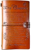 Hiipeenow Cousin Gifts for Women, 140 Pages Leather Journal Present, Birthday Valentines Day Graduation Back to School Birthday Christmas Gifts for Cousin