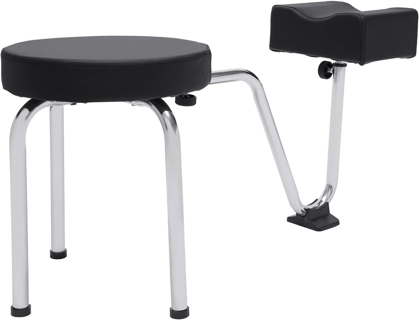 Pedicure Foot Rest Stool Chair, Adjustable Leg Rest PVC Pad Pedicure Foot Rest Stand,Nail Tech Spa Beauty Salon Studio Equipment Supplies for Manicurists & Pedicurists (Black)