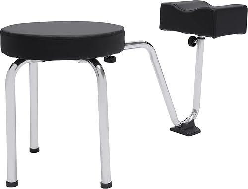 Miniatura 6 de LyeXD Taburete de pedicura con reposapiés, estación de pedicura de altura ajustable para tecnología de uñas, silla de manicura portátil para