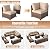 Aoxun 13 Pieces Patio Furniture Set with 44” Fire Pit Table Wicker Rattan Outdoor Sectional Conversation Set with Coffee Table and 4” Thickened Cushions, Beige (Waterproof Cover Included)