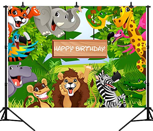KSZUT 7x5ft Jungle Safari Backdrop Photo Background Kids Photography Backdrops Photo Studio Props