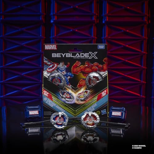Beyblade X Multipack Toupie Captain America 4 70GB contre Hulk 1 dès - vue 6