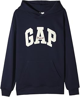 2024 G.aP衛衣アルファベット刺繍連帽シンプルゆったりカジュアル男女カップル同型(紺色,L)