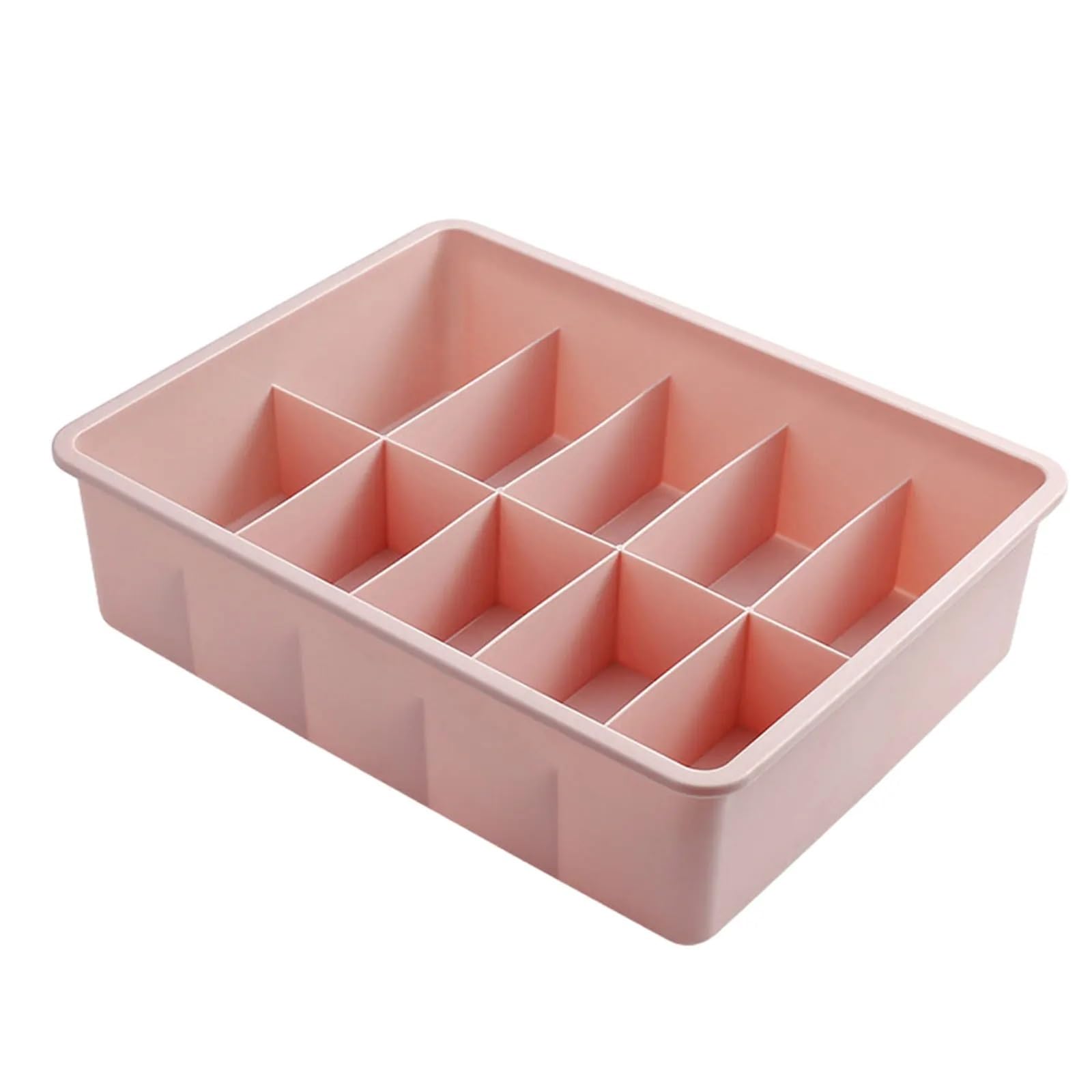 LuoAXINN Underwear Organizer Compact And Efficient Underwear Organizer For Closet Plastic(10 grids Pink)
