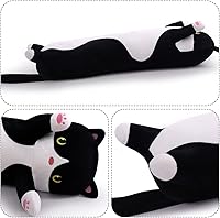 Vista 15 de Cat Soft Plush Pillow Cute Cat Body Pillow, Long Stuffed Cat Plush Cat Stuffed Animal Toy Kitten Long Throw Pillow Gift for Kids White
