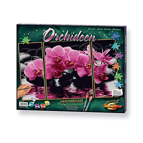 Tableau à dessin Orchids Schipper triptyque pour décorer votre salon avec élégance