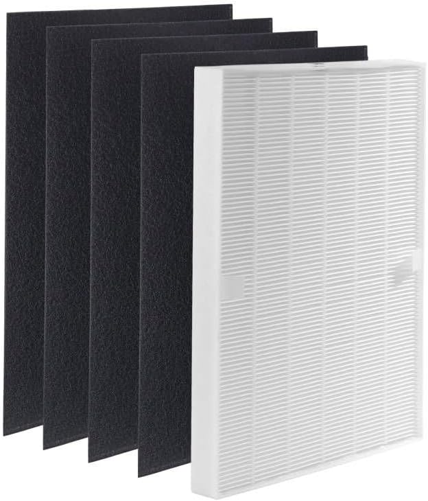 XIMOON Winix 115115 Air Purifier Filter A Replacement Size 21 Compatible for Winix Plasma wave C535 5300 6300 5300-2 6300-2 P300 C535 WAC5300 WAC5500 WAC6300 6300 9000,1 HEPA Filter + 4 Carbon