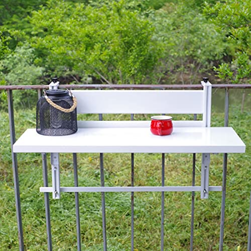 Table de balcon pliante pour balustrade qui libère l'espace au sol