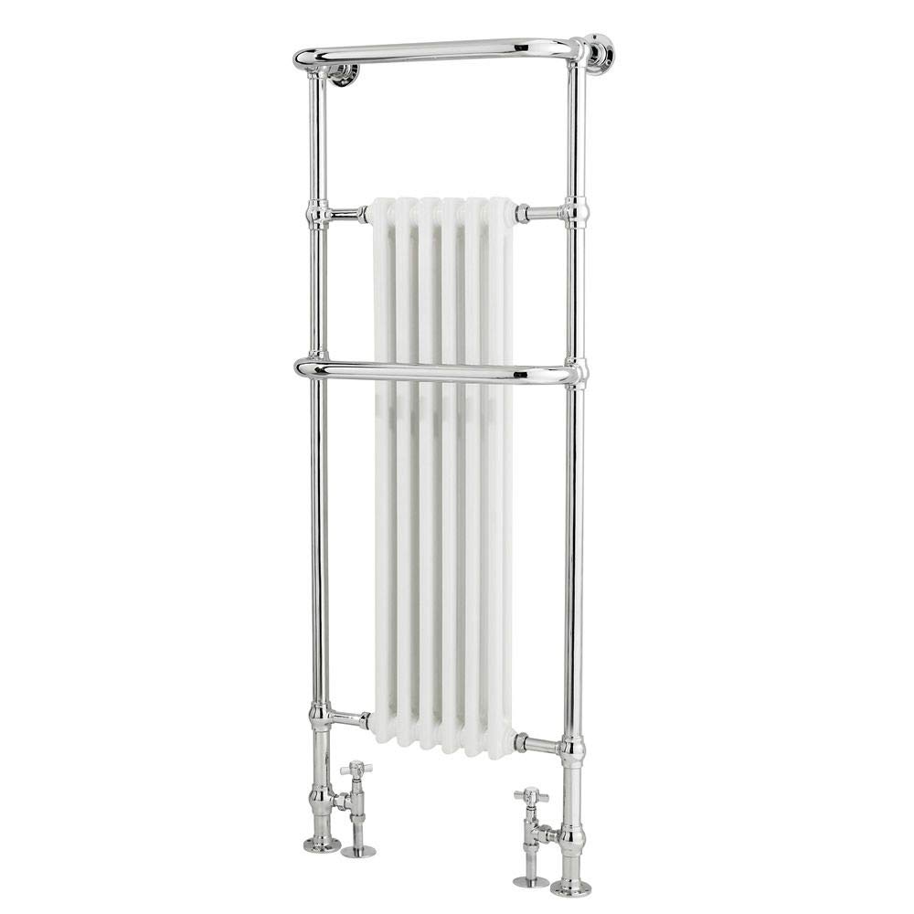 Milano Chrome Elizabeth White Heated Towel Rail - 1500Mm X 575Mm
