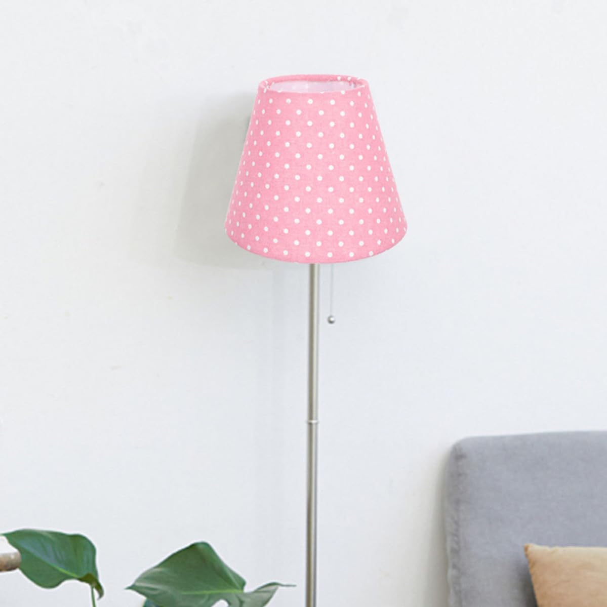 Pantallas para Lámparas de Mesa de Tela Rosa, Diseño Sencillo y Moderno, Forma Campana Redonda, Luz Suave y Ligera, Pack de 2 Piezas para Dormitorio y Salón