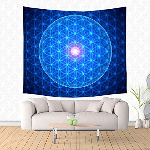 mvbmbbc Fleur De Vie Tenture Murale Tapisserie Lit Manta Tapis De Yoga Couverture De Plage Matelas De Camping Tapis De Couchage [Envoyer Accessoires] Cover