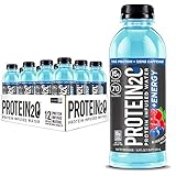 Protein2o 15g Whey Protein Infused Water Plus Energy, Blueberry Raspberry, 16.9 oz Bottle (Pack of...