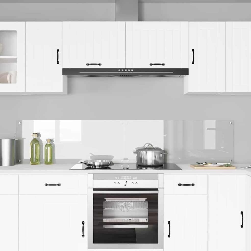 Solivagant Küchenrückwand 2 pcs Transparent 100 x 40 cm Gehärtetes Glas, Küche Esszimmer,Küchenhelfer -utensilien, 17.8 kg-3415539