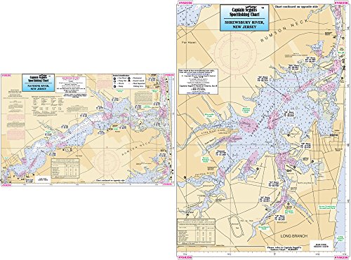 Captain Segull's Inshore Navesink & Shrewsbury Rivers, NJ Fishing Chart # NSR356