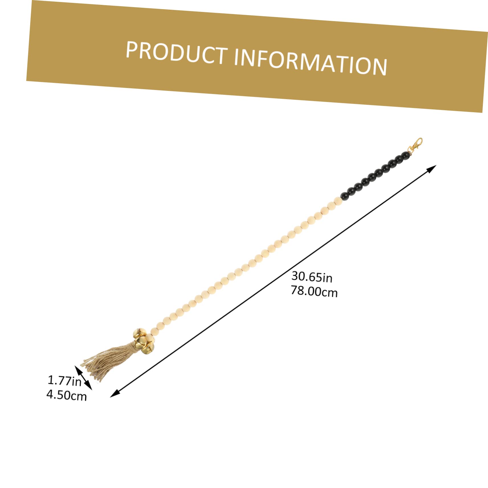 BESPORTBLE Puppy Bell Rope Dog Doorbell Chain Wood Bead Decorative Pet Accessory Great for Potty Training